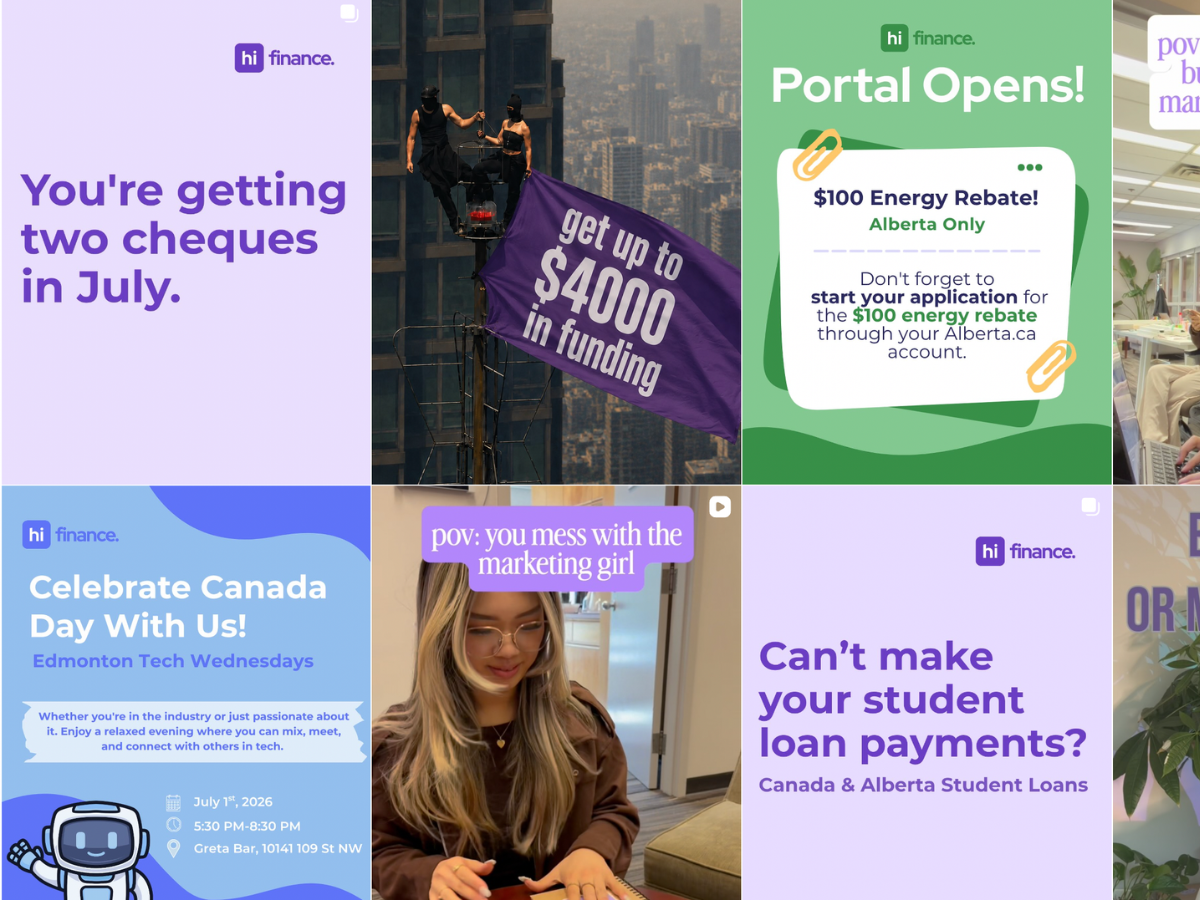 hi finance social media posts about student grants and money tips